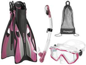 Phantom Aquatics 194773145447 Snorkel Set Pink S/m Us 6-9 / Eu 38-42