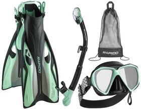 Phantom Aquatics 194773148493 Rapido Boutique Collection Otimo Duo Tempered Lenses Fin Snorkel Snorkeling S