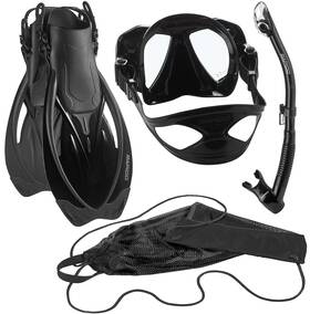 Phantom Aquatics 194773152353 Rapido Boutique Collection Adjustable Snorkeling Fin Tempered Glass Snorkel S