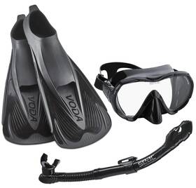 Phantom Aquatics 647732678345 Mens Voda Full Foot Fin Snorkel Set Us 7-8/eu 40-41 Black