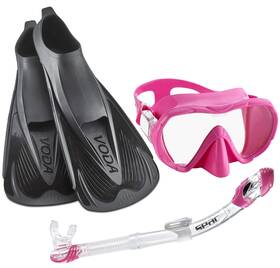 Phantom Aquatics 647732678512 Mens Voda Full Foot Fin Snorkel Set Us 5-6/eu 38-39 Pink