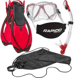 Phantom Aquatics 700953103444 Rapido Boutique Collection Adjustable Snorkeling Fin Tempered
