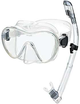 Phantom Aquatics 707565257763 Scuba Diving Snorkeling Freediving Mask Snorkel Set Clear