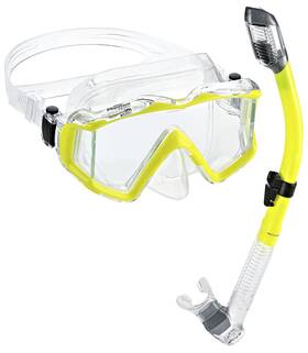 Phantom Aquatics 707565257848 Panoramic Scuba Snorkel Set Yellow Paqpmsc-yl