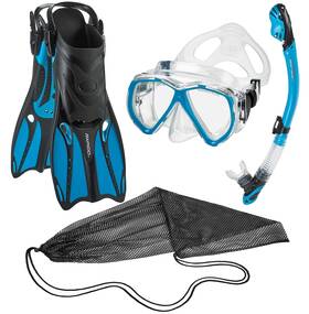 Phantom Aquatics 707565260930 Rapido Adult Fin Snorkel Set Panoramic View Dry Inch