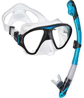 Phantom Aquatics 852672011378 Tempered Glass Lens Scuba Snorkeling Dry Snorkel Set