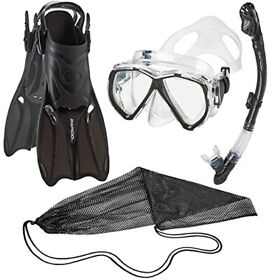Phantom Aquatics Legendary Mask Fin Snorkel Set With Mesh Bag