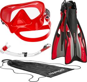 Ws26a-wm07-fa6 Phantom Aquatics Italian Design Premium Glass Lens Anti-fog Panoramic View Snorkel Mask Ml/xl