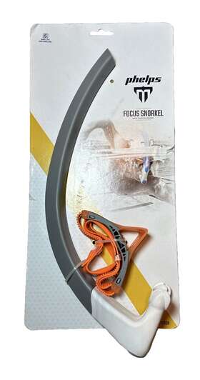Phelps 191649062013 Mp Michael Focus Swim Snorkel Grey Orange Athletics Small Fit