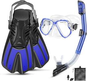 B0cry613s5 Piyazi Mask Fins Snorkel Set Snorkeling Gear With Short For Adults Panoramic