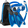 Plsmfss-bl-xs Cressi Palau Long Mask Fin Snorkel Set Brisbane 689743177769