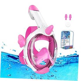 Qifeng 727309190552 Kids Snorkel Mask Full Face For 4-16 Foldable Snorkeling