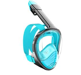 Qingsong 715748316985 Kids Snorkel Mask Full Face Set With Camera Mount - Aqua