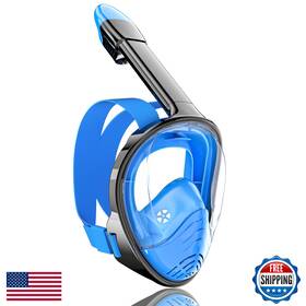 B07w2wp9s5 Qingsong Full Face Snorkel Mask 180 View Anti-fog Anti-leak Camera Mount