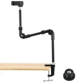 Dg33137 Qwork 25 Inch Webcam Stand Camera Mount With Phone Holder Gooseneck Black