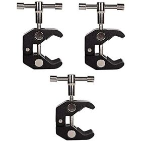 Qyxinc 3pack Super Clamp With 1/4 And 3/8 Thread Mount Crab Rod