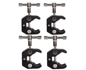 Qyxinc 755205403285 4pack Super Clamp With 1/4 And 3/8 Thread For Photography Camera Black