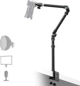 Eu3490 Raubay All Metal Desktop Magic Arm Overhead Camera Desk Mount Table Black