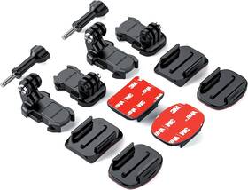 Sa-s62 Sametop Helmet Sticky Mounts Adhesive Buckle Mount Screw Accessory Kit Black