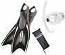 Se305041 Cressi Perla Mask Dry Snorkel Elastic Long Fins Set
