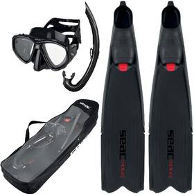 0890085520496a Seac 887728119968 Apnea Fins Set Motus Color Black Size 11-12