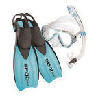 08900301604 Seac Set Tris Sprint Dry Snorkeling With Silicone Mask Snorkel Top