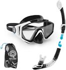 Seaview 180 Kradan Snorkel Set Tempered Glass Diving Mask Stealth