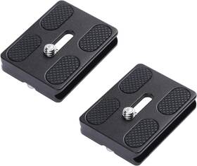 Cam0919 Sequpr 2 Pcs Camera Pu50 Quick Release Plate With 1/4ftft Screw Aluminum Black