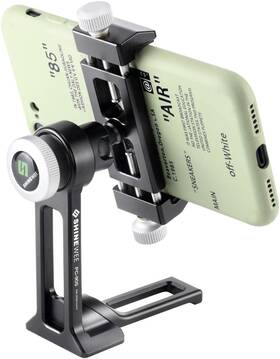 Pc-90s Shinewee Metal Phone Tripod Mount Adapter Arca Dovetail And 1/4 Inch Screw Black
