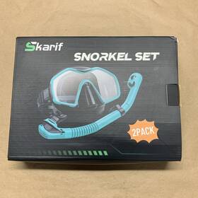 X0048h7bbn Skarif Sharif Snorkel Set 2 Pack Two Snorkels Masks Soft Silicone Teal