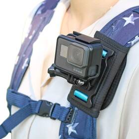 Skezn 667016238935 Backpack Shoulder Strap Mount Camera With Adjustable 4.3 2.8 2.2 In Black