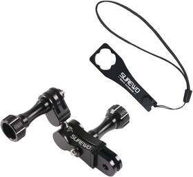 Gy-ajm-008 Skezn Aluminum Alloy 360 Degree Rotation Ball Joint Mount Adapter Swivel Arm Black