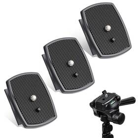 Skrfren 5245kklb3805 3 Pcs Universal 43x43mm Quick Release Plate Set For Tripods Camera Black