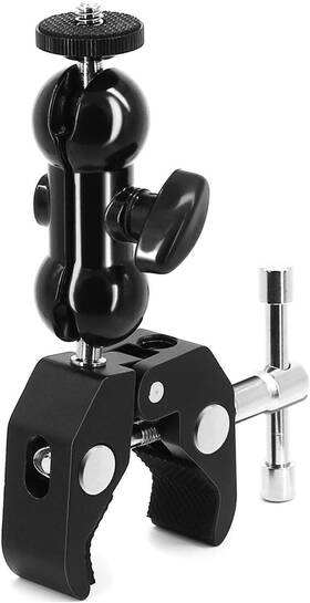 7517626e Slow Dolphin Camera Clamp Mount Monitor Bracket Super With 1/4 Black