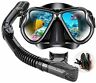 Sm6021 Aomais New Freeship Dry Snorkel Mask Set Snorkeling Gear Foldable