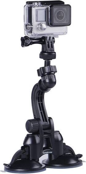 Cm-001 Smatree Double Suction Cup Mount Car Compatible For Gopro Black