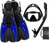 Snorkeling Gear 180 Panoramic Hd Mask Dry Top Snorkel Diving Flippers With Bag