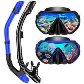 Solava 796288451879 Snorkeling Gear For Adults Snorkel Set Scuba Diving Mask Dry-top Adult