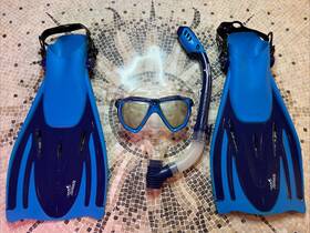 Speedo 027556514836 Dive Hydroscope Mask Snorkel Fin Set Adult Blue Steel S/m Speedo 027556514836 Dive Hydroscope Mask Snorkel Fin Set Adult Blue Steel S/m