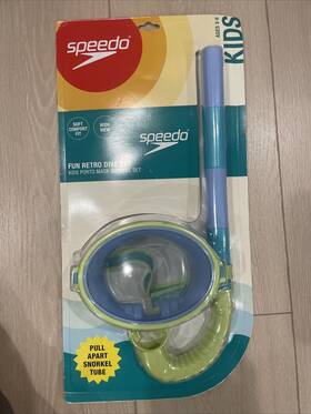 091118852 Speedo Kids Fun Retro Porto Snorkel Dive Mask Set Age 3-6