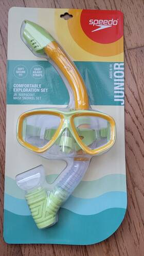 Speedo 196555417438 Comfortable Exploration Set Junior Age 6-14 Mask Snorkel Sealed