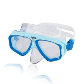 8-7530331457-1sz Speedo Adult Snorkeling Set With Anti Fog Mask Comfort Fit Silicone Skirt Cool Blue