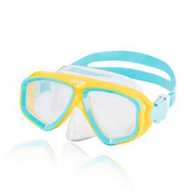 8-7530333837-1sz Speedo Spectra Yellow Snorkeling Set Anti Fog Mask Silicone Skirt Great Fit