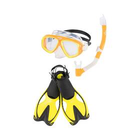 8-7530360826-lxl Speedo Large Msf Oriole Snorkeling Set With Anti Fog Mask Adjustable Fins And Snorkel