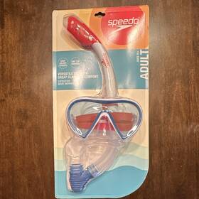 Speedo 800462300008 Expedition Mask Snorkel Set Adult One Size White