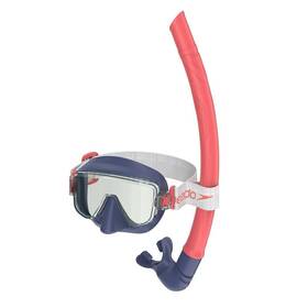 92167223 Speedo Junior Travel Mask And Snorkel Set - Hapuna Blue/gray