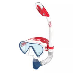 92289083 Speedo Adult Mask Snorkel Set - Red/white/blue