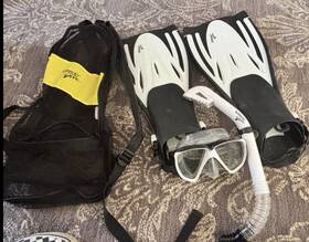 Speedo 96007291 Dive Snorkel Set With Fins Mask And Carry Bag