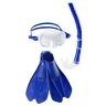 Speedo Kids 3 Piece Snorkel Fins Sets S M Age 3-8 Royal Blue Shoe Size 11-1