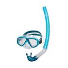 Speedo Kidsfoot Surf Gazer Mask And Snorkel Set Blue Atoll Clear